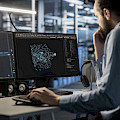 © DC Studio | magnific.com | Softwareentwickler überwacht Server-Cluster, die datenintensive Operationen durchführen